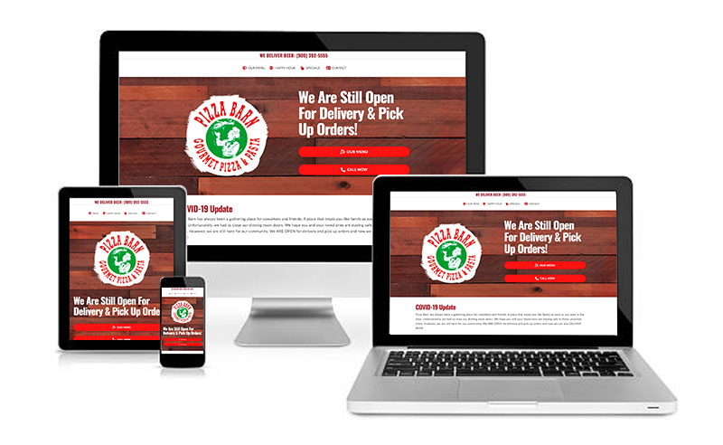 Pizza Barn La Verne Responsive Website